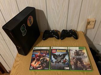 Xbox 360 Console Bundle with 2 Controllers and 3 Games