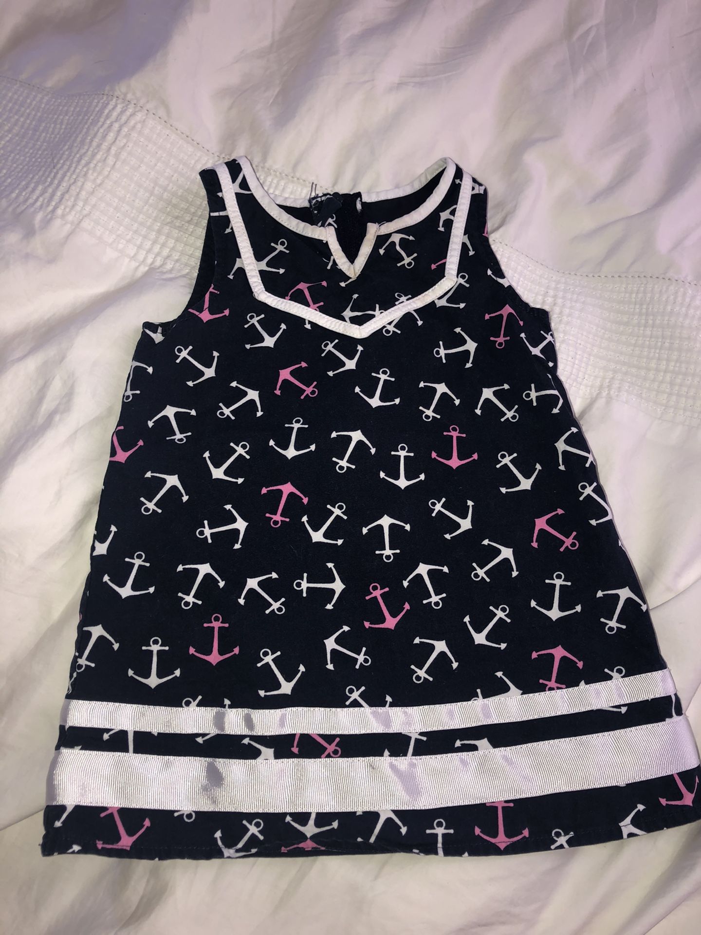 Nautica 12 month Girls Dress Navy with Anchors