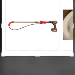 RIDGID K-6P Hybrid Toilet Snake Auger, Cable Extends to 6 ft. Not Included Drill and Battery 