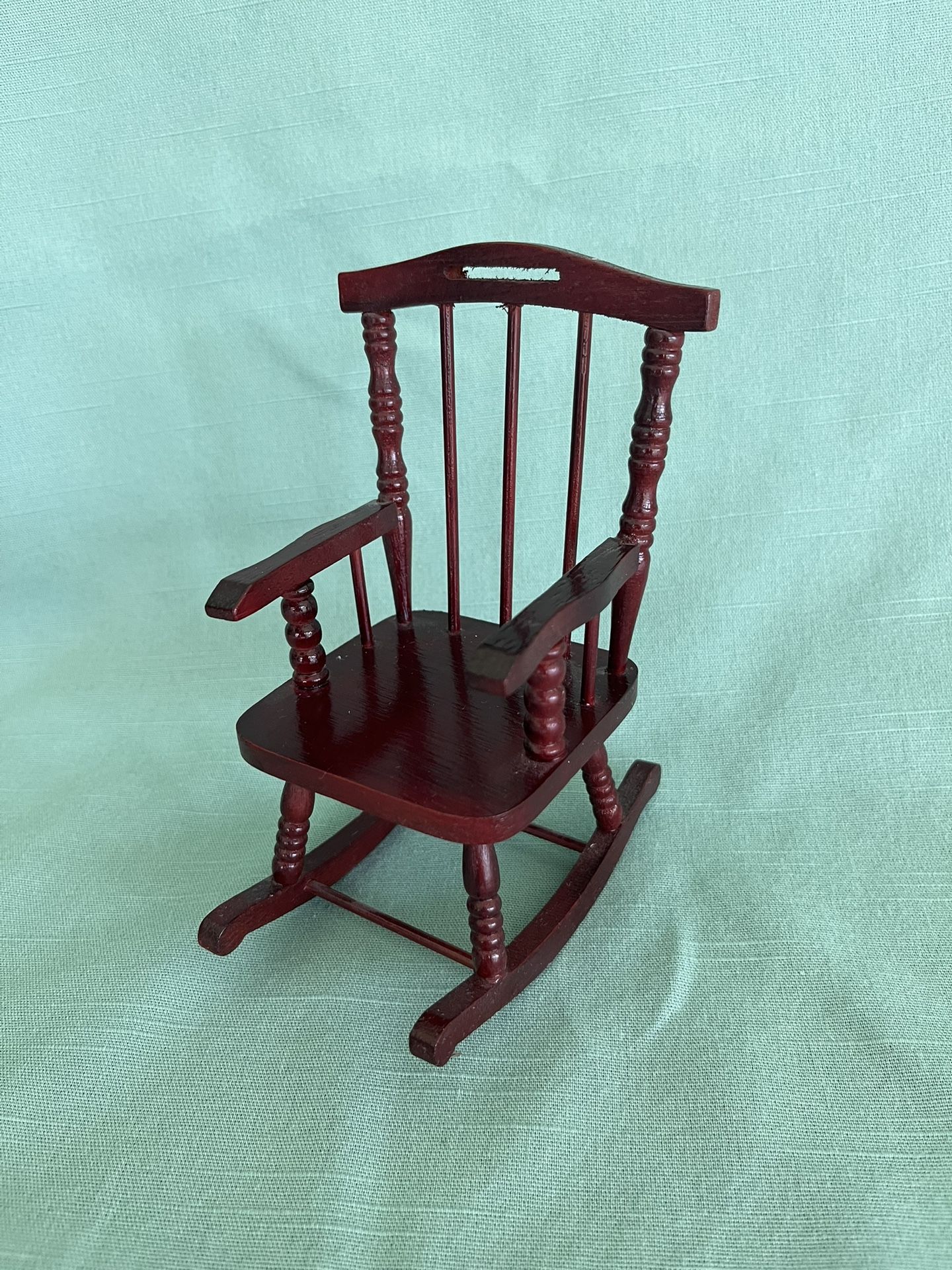 Miniature Wooden Rocking Chair for Dolls