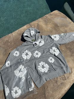 grey denim tear