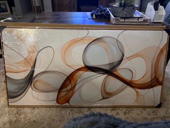 New!✨ 48x24 modern abstract wood framed canvas wall art. retails for $120