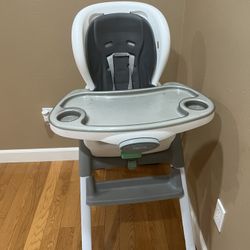 Ingenuity SmartClean Trio Elite 3-in-1 High Chair, Toddler Chair & Booster Seat - Slate