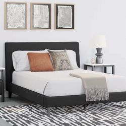 Cadmori Black Upholstered Panel Bedroom Set