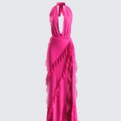 Hot Pink Maxi Dress Medium 