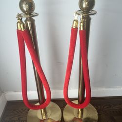 HEAVY DUTY Gold VIP Stanchions w/ Red Velvet Rope – Commercial Grade $150 OBO  