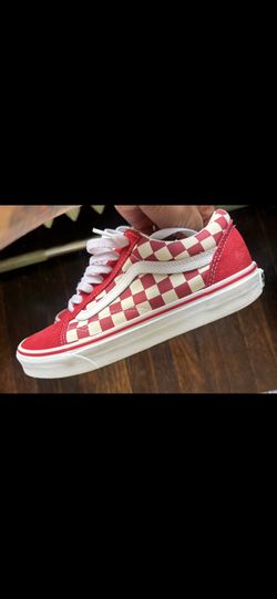 Vans Old Skool Checkerboard Racing Red Size 7 Women’s