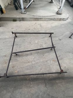 Bed frame with wheels