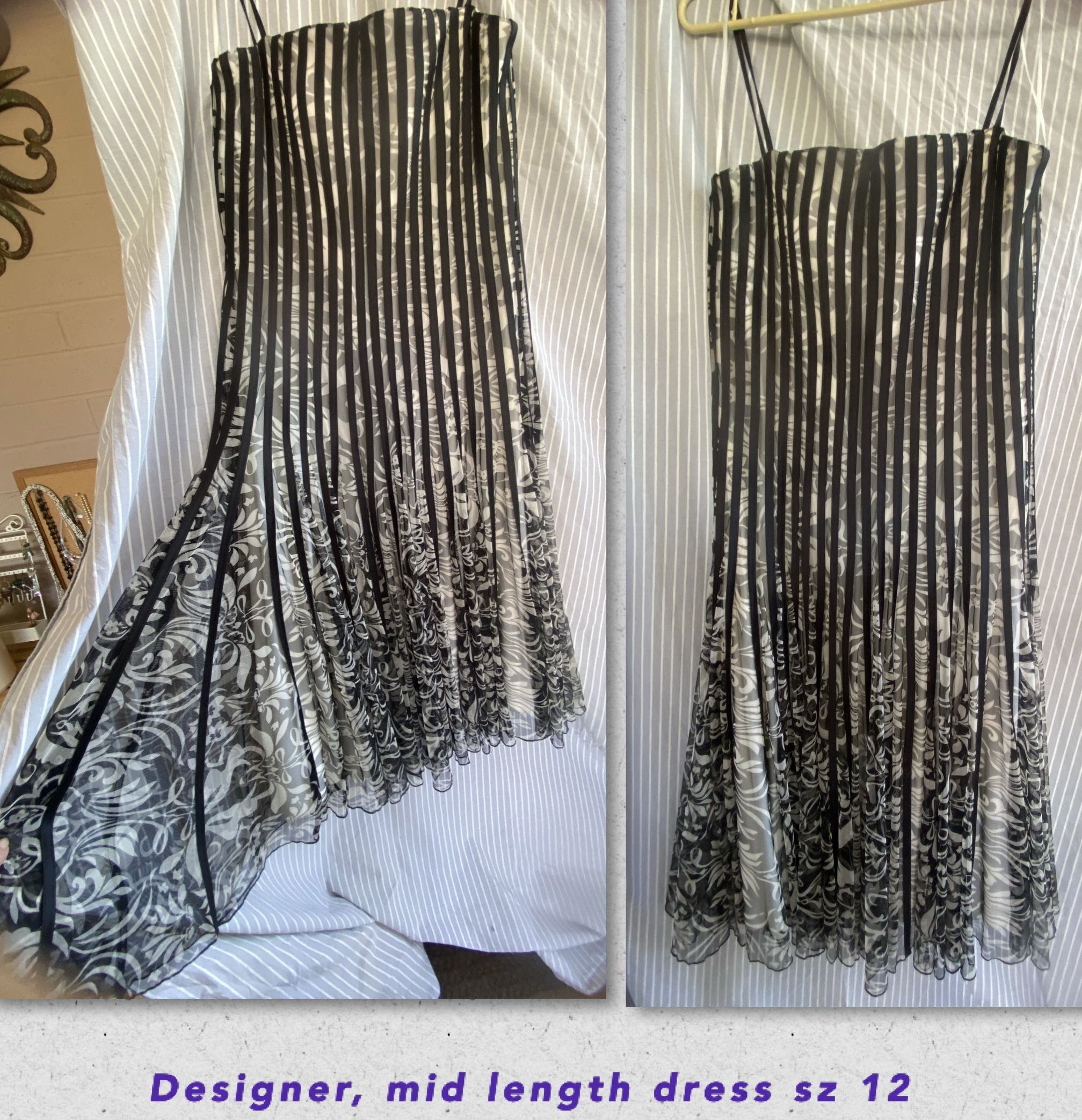 Dress Black And White Sz 12