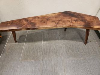 Solid Walnut Tripod Coffee Table 