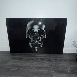 Glass Xray Skull Poster 