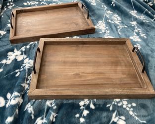 Teak Serving Trays With Handles 