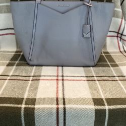 Michael Kors Gray Trapezoid Tote with Silver Accents