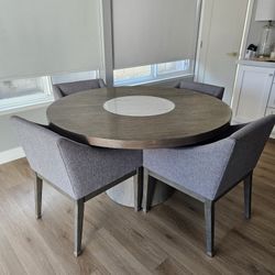 Round Dining Table + 4 Chairs