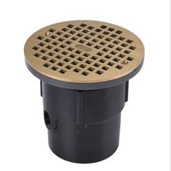Oatey 3 in. or 4 in. ABS General Purpose Drain with 6 in. Brass Grate