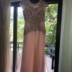 Blush, pink long night dress/gown. Size 4