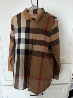 Burberry Brit Nova Check Plaid Long Sleeve Shirt – Size Large (G)