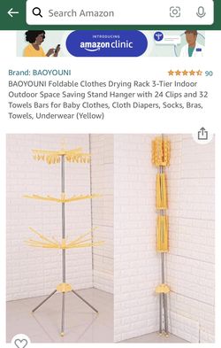 Yellow 3 Tier Drying Rack