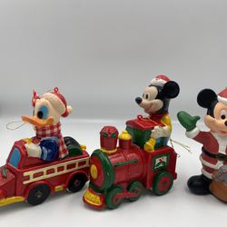 Bundle Lot Of 3 Vintage Kurt Adler Christmas Ornaments Mickey Mouse Donald Duck 