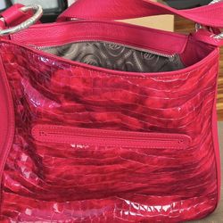 Red Purse Crocodile Print