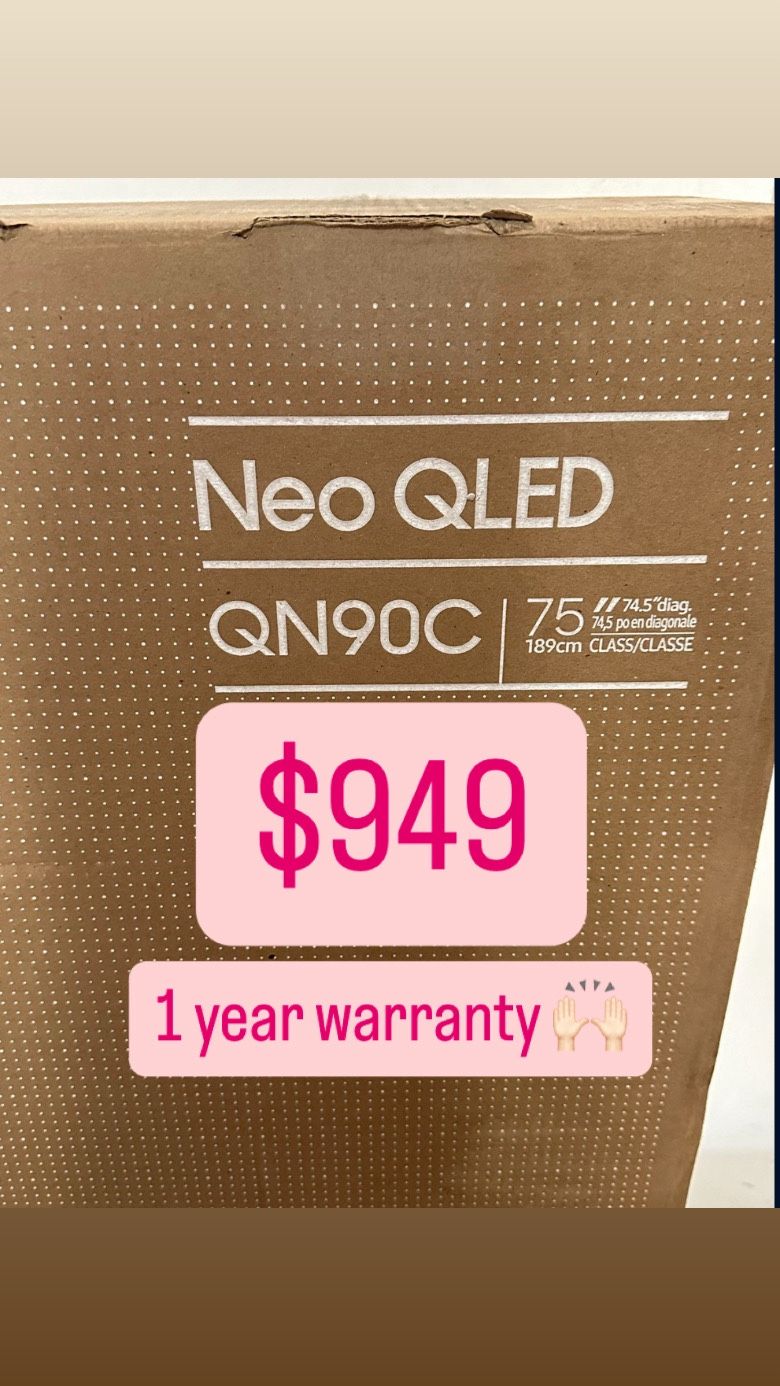 SAMSUNG 75-Inch Class Neo QLED 4K QN90C Series Quantum HDR+, Dolby Atmos, Object Tracking Sound+, Anti-Glare, Gaming Hub, Q-Symphony, Smart TV with Al