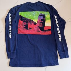 SUPREME EASTER ISLAND L/S T SHIRT Sz MEDIUM