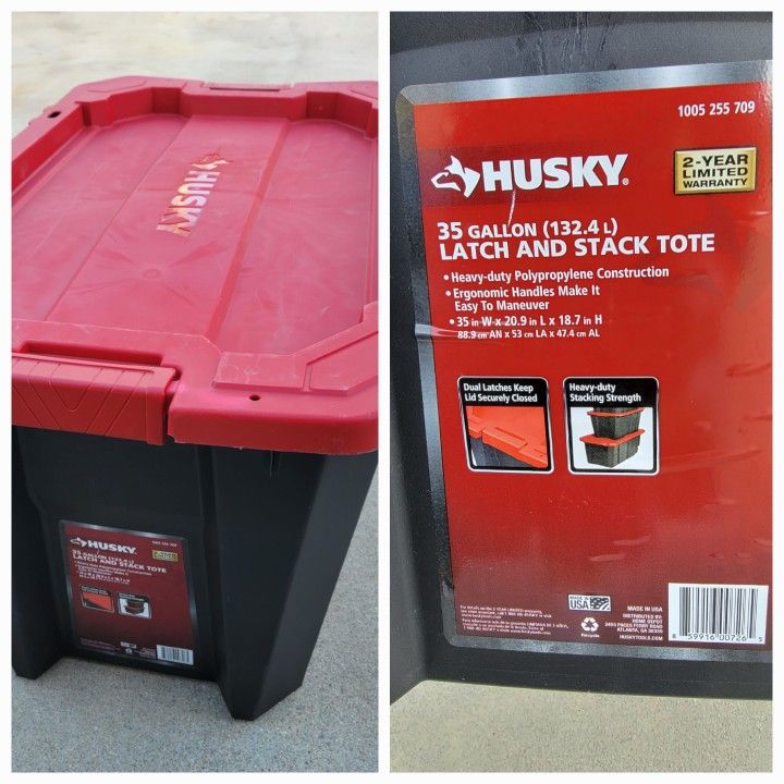 Storage Bin Container Stackable 35 Gallon Tote