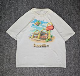 Vintage 1994 Hanes The Flintstone RocDonald McDonald's Promo Tee Shirt Size XL