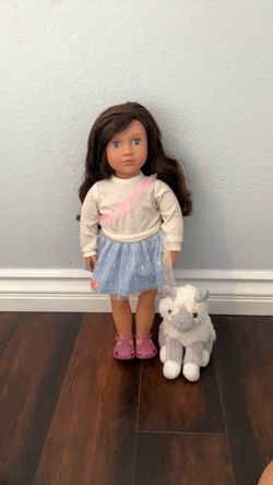 Our Generation 18" Doll with Plush Cat