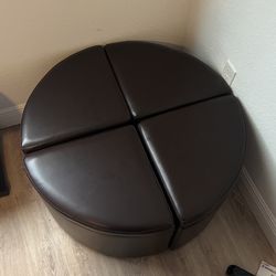 Leather Ottoman Storage