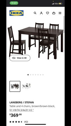 Dining Table & 4 Chairs