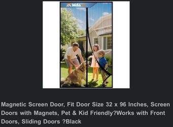 Mdavo Magnetic Screen Door 32 x 96 Inches