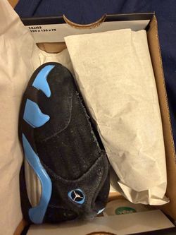 Air Jordan 14 Black University Blue Sneakers Size 8c