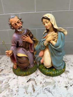 Vintage Italian Mary and Joseph