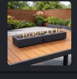 allen + roth 7-in W 40000-BTU Black Portable Tabletop Steel Propane Gas Fire Pit