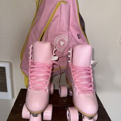 Pink C7 Skates With Pink Bag 