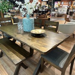 Solid Wood Dining Table/ Live Edge Dining Table/ Dining Table