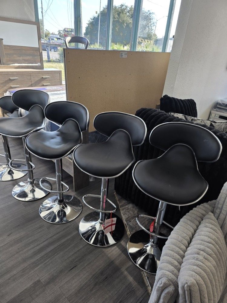4 Bar Stools Black Chrome 2025 On Sale!