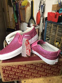 Vans (girls, Size 4.5  Pink Sparkle