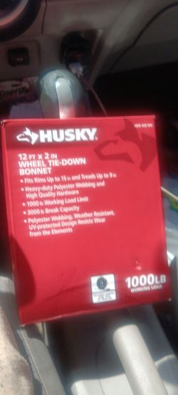 Husky wheel tie down bonnet