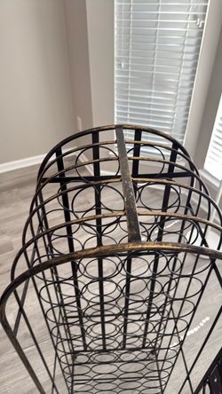 Large Metal Wine Rack Holds 45 bottles