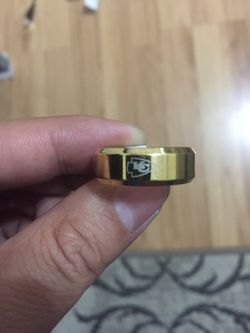 Gold Titanium Kansas City Chiefs Ring