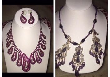 Custom made purple color 3pc set both are brand new