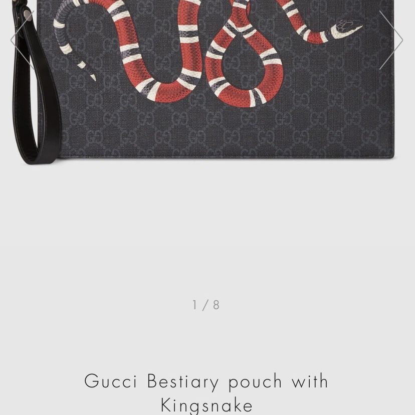 Gucci Bestiary Snake-Print GG Supreme Wallet