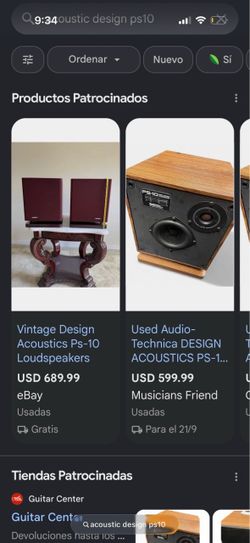 acoustic design ps10 vintage speakers