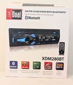 Dual Bluetooth CD Player XDM280BT Car Stereo Radio AM FM MP3 USB Aux 200w 50x4