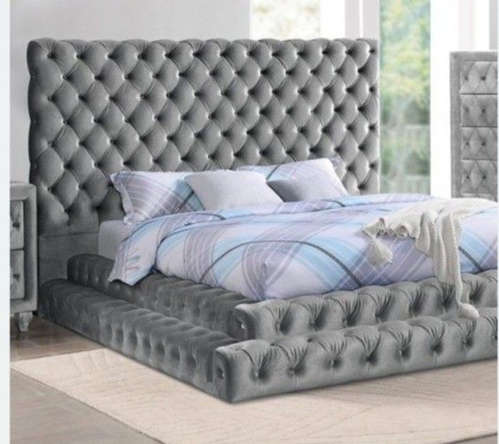 Queen Size Frame And Mattress