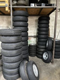 Boat trailer tires and wheels