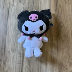 Sanrio Kuromi Black and White 2019 Plush with Pink Accents 8” Japan Exclusive