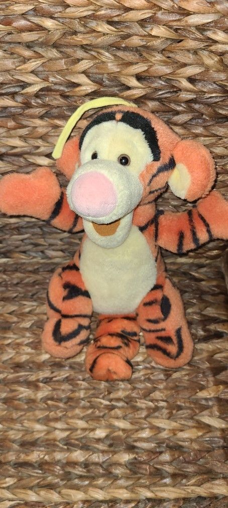 Disney Winnie the Pooh TIGGER Musical Plush Tiger Baby Crib Pull Toy 12" inch